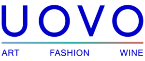 UOVO logo in blue with text "art, fashion, wine"